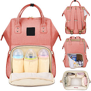 Сумка - рюкзак для мамы Baby Mo с USB /  Цветотерапия Цвет MIX без карабина и крепления