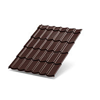 Металлочерепица МП Супермонтеррей (ПЭ-01-8017-0.4) RAL 8017 Коричневый шоколад