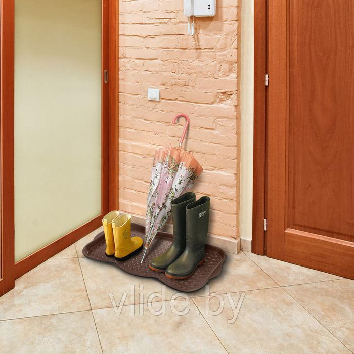 Лоток для обуви, 75×38,5×3 см, цвет шоколадный - фото 2 - id-p146447644