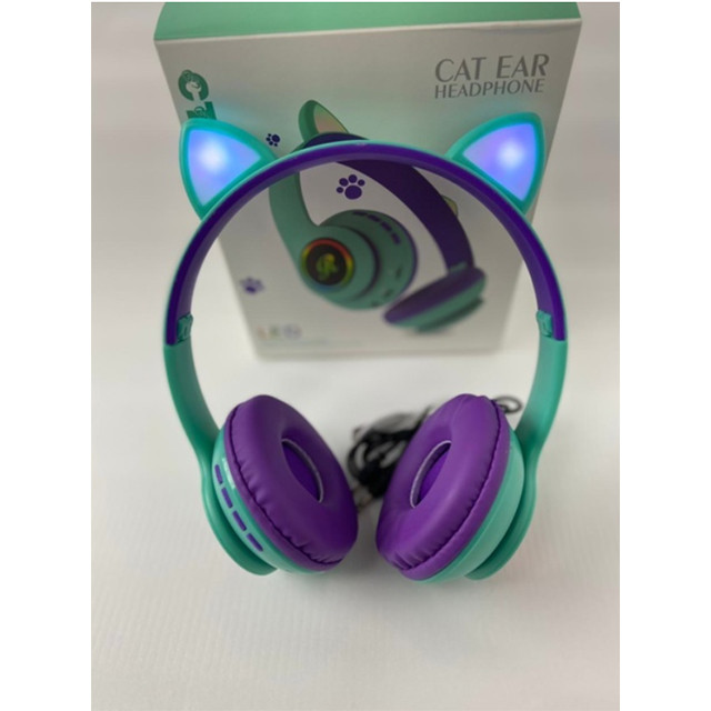 Наушники беспроводные кошачьи уши Cat Ear CT-66 ассорти - фото 6 - id-p146448135