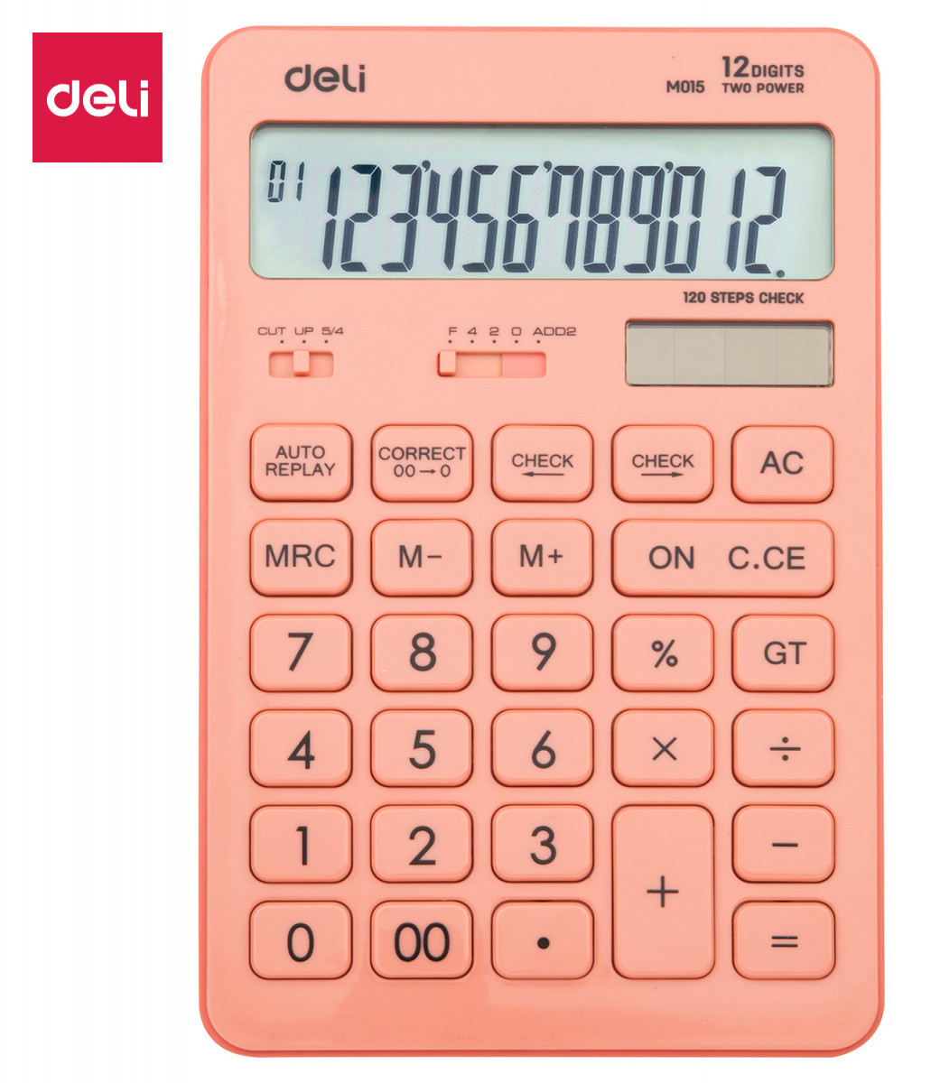 Калькулятор настольный DELI коралловый (цена с НДС) - фото 1 - id-p146460669