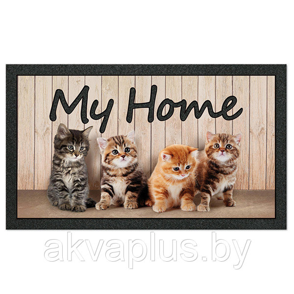 Коврик придверный Format Print 40Х68 Пушистый квартет
