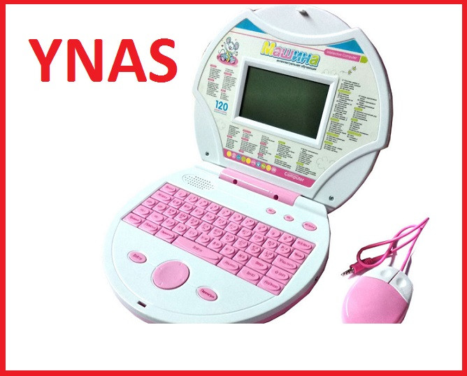 Детский компьютер ноутбук обучающий Мышонок 20312ER бело-розовый 120 программ для девочек