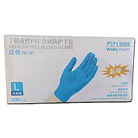 Wally Plastic, перчатки нитриловые, L (100шт/уп)