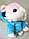 Хомяк-повторяшка розовый в синем костюмчике с капюшоном , фото 4