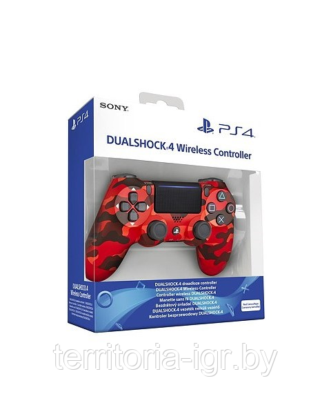 Геймпад Sony DualShock 4 Wireless Controller Красный Камуфляж (PS4/PS5) [CUH-ZCT2E] v2 Оригинал