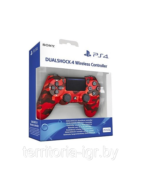 Геймпад Sony DualShock 4 Wireless Controller Красный Камуфляж (PS4/PS5) [CUH-ZCT2E] v2 Оригинал - фото 1 - id-p146518792