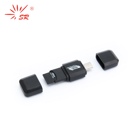 Универсальный картридер MicroUSB OTG MicroSD, чёрный цвет - фото 1 - id-p146520434