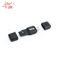 Универсальный картридер MicroUSB OTG MicroSD, чёрный цвет