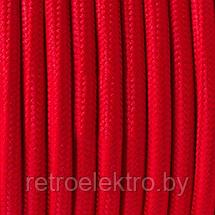 Провод монтажный КРУГЛЫЙ ПВХ 2*0,75 в декоративной оплетке, Красный, фото 3