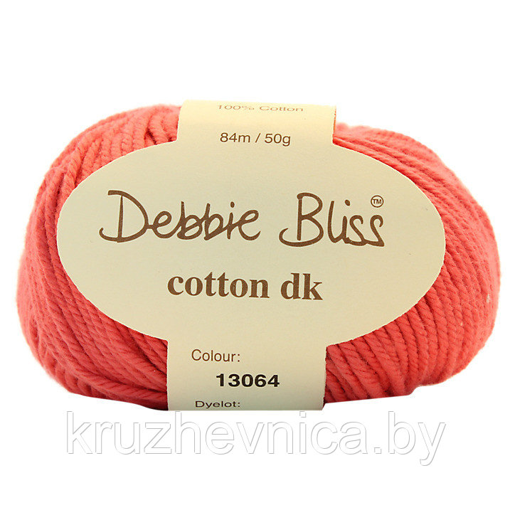 Пряжа Debbie Bliss Cotton DK Цвет: 64 Coral (100% Хлопок, 84м/50г) - фото 2 - id-p12163466