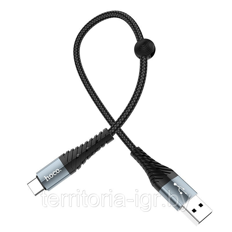 Дата-кабель X38 Type-C 0.25м. 3А. черный Hoco - фото 4 - id-p146548119