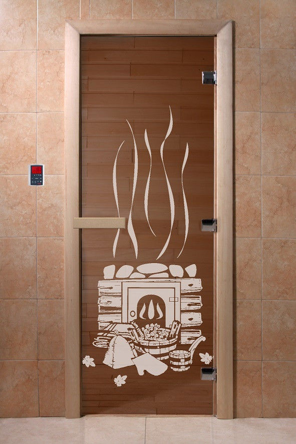 Двери DoorWood с рисунком «Банька» (бронза) - фото 1 - id-p146548341