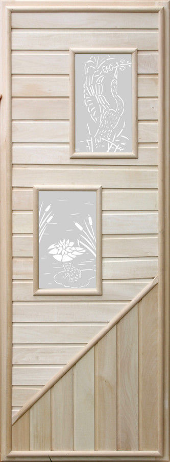 Дверь для бани с 2-мя стеклами - фото 1 - id-p146548347