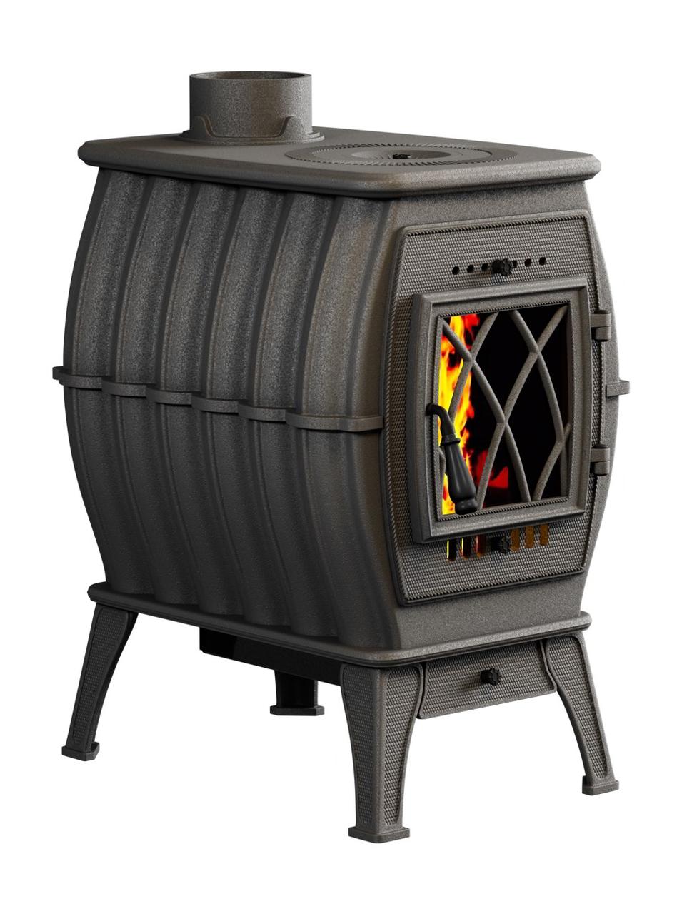 Печь-камин Бахта (черная/серая)