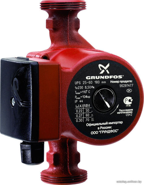 Насос циркуляционный Grundfos UPS 25-60 (для системы отопления) - фото 1 - id-p146548574