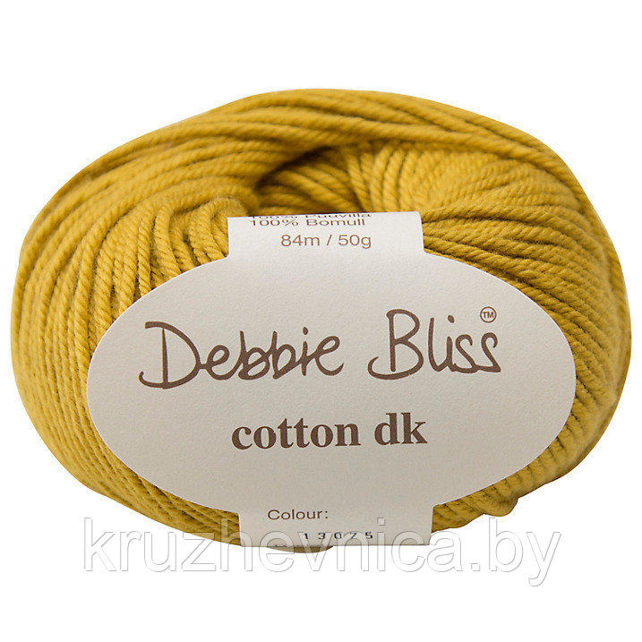 Пряжа Debbie Bliss Cotton DK Цвет: 75 English Mustard (100% Хлопок, 84м/50г) - фото 2 - id-p12163497