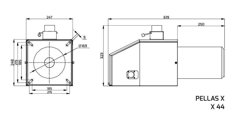 Пеллетная горелка Pellas X 44 - фото 4 - id-p146548804