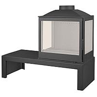 Печь-камин Liseo Castiron LCI 5 GFLR Table (два боковых стекла)