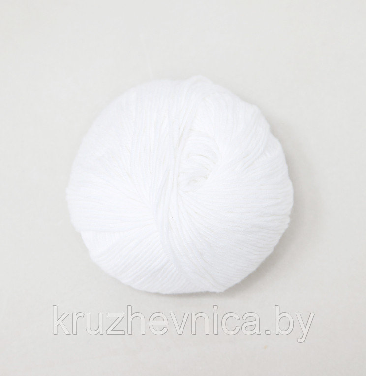 Пряжа Debbie Bliss Eco baby Цвет: 1 White (100% органический хлопок, 50г/125м)