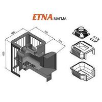 Чугунная печь для бани ЭТНА Магма 14 (Камин)