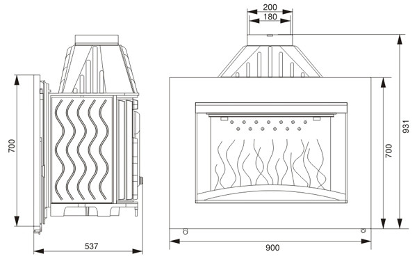 Каминная топка Invicta Décor 900 SYMPHONIE - фото 2 - id-p146550077