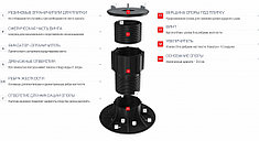 Регулируемая опора HILST LIFT self-leveling HL8 (285-430мм)