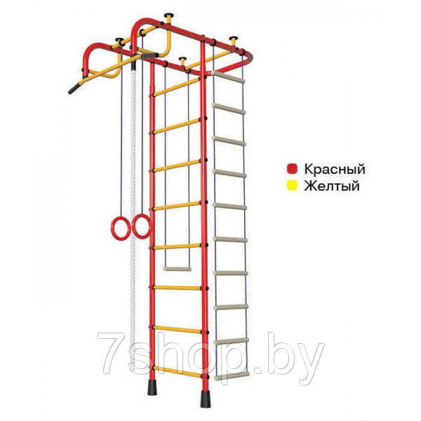 Шведская стенка "Пионер А" красно/жёлтый
