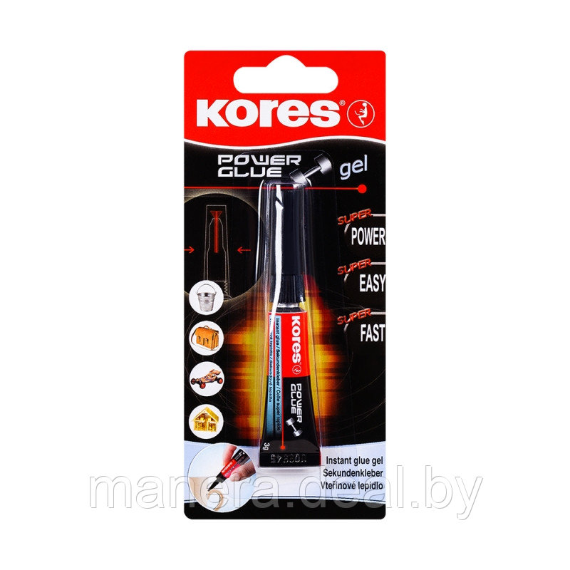 Супер-клей "Kores Powerglue GEL" - фото 1 - id-p146593046