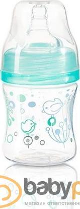 Антиколиковая бутылочка с широким горлышком BabyOno 120 ml 0м+