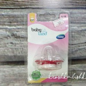 Пустышка силиконовая baby land 0-6м