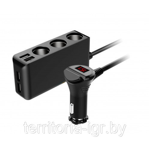 Автомобильное зарядное устройство BCA-341 4x-USB + 3 разъема автоприкуривателя Blast - фото 1 - id-p146594391
