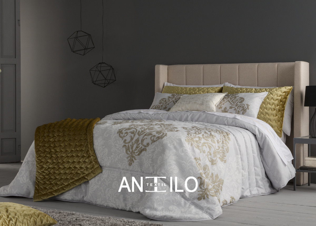 Испанское покрывало ANTILO 250x270 с 2 наволочками арт. Gisele mostaza