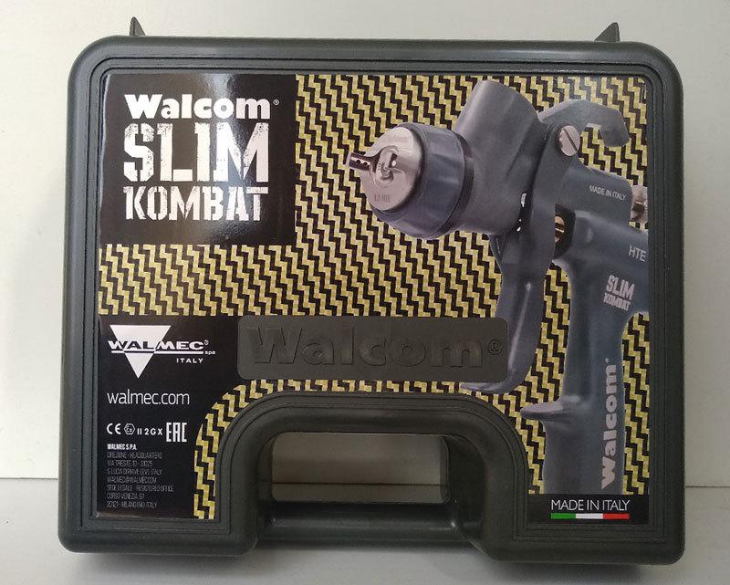 Краскопульт композитный WALCOM Slim Kombat HTE 1,3 с бачком 0,6 л, и манометром - фото 1 - id-p146593796