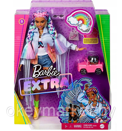 Кукла Barbie Экстра c радужными волосами GRN29, фото 3