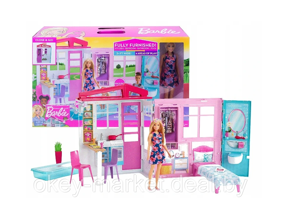 Портативный дом Barbie с мебелью и аксессуарами FXG55 - фото 5 - id-p146601364