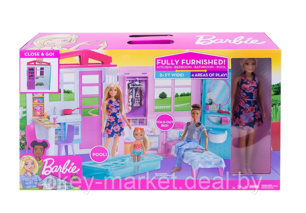 Портативный дом Barbie с мебелью и аксессуарами FXG55 - фото 7 - id-p146601364