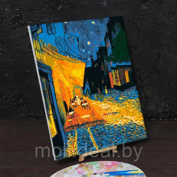 Картина по номерам на холсте с подрамником "Ночная терраса кафе" Винсент ван Гог 40х50 см - фото 1 - id-p146046161