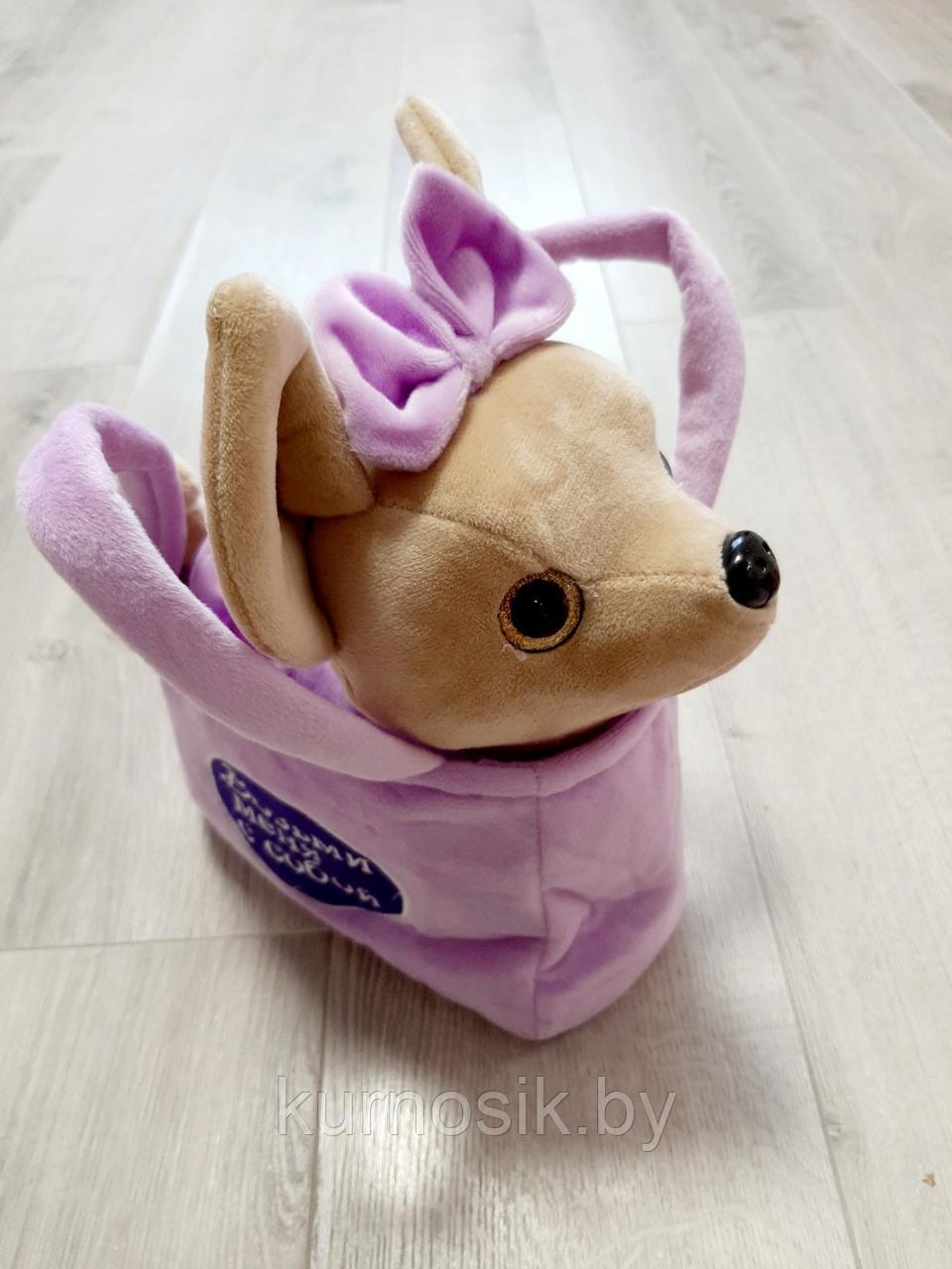 Интерактивная мягкая Собачка Чи Чи Лав в сумочке фиолетовая - фото 6 - id-p146601750