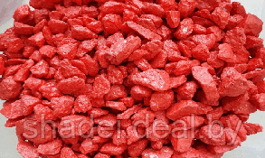 Щебень окрашенный мраморный, ярко-красный, 5-10мм (20кг)