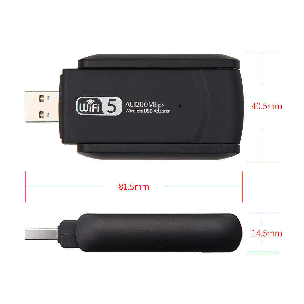 Адаптер - беспроводной Wi-Fi-приемник USB3.0, две антенны, до 1200 Мбит/с, двухдиапазонный - 2.4GHz/5.8GHz - фото 4 - id-p146635943