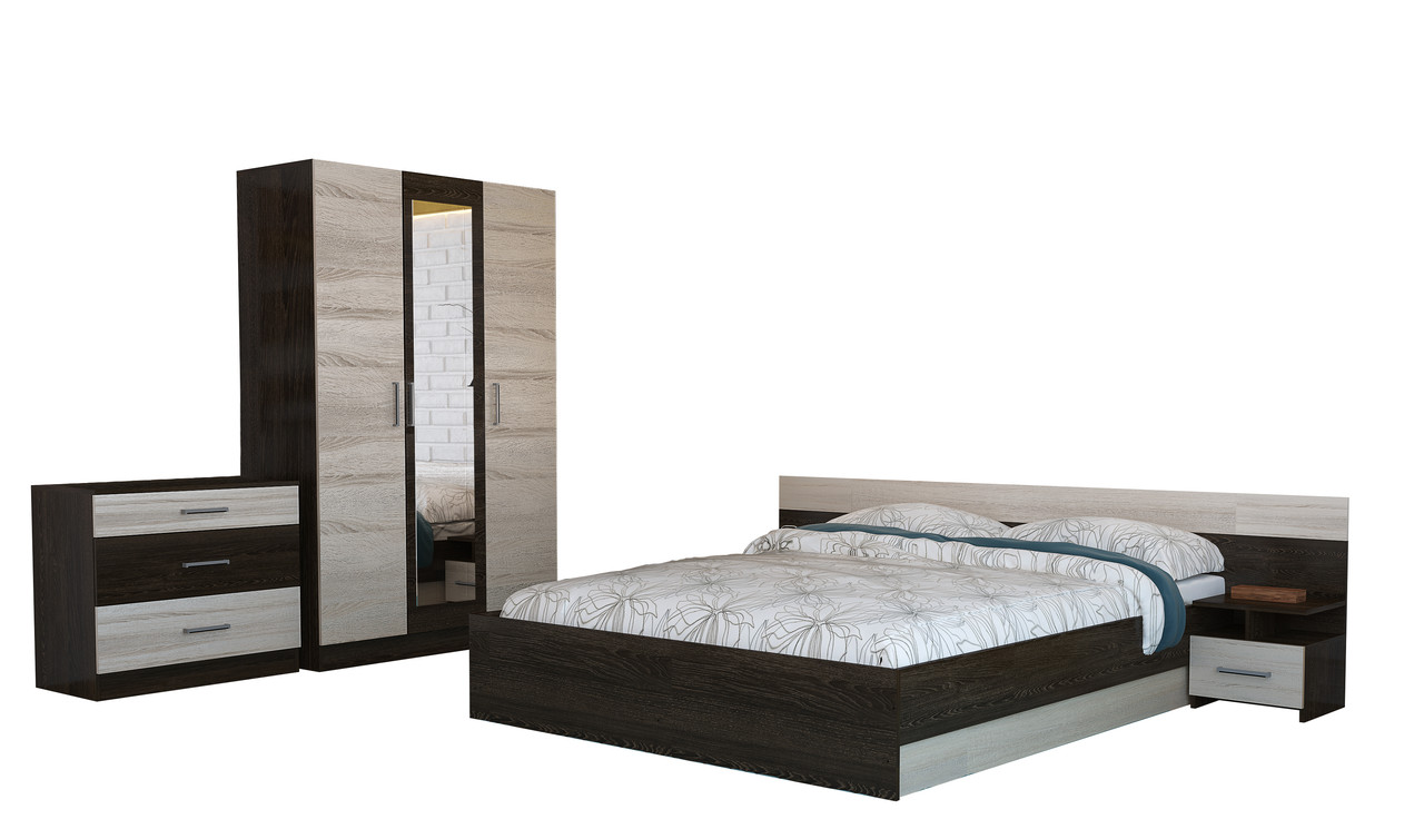 Спальня Леси - Комплект 6 - Кантербери / Сонома (Горизонт)