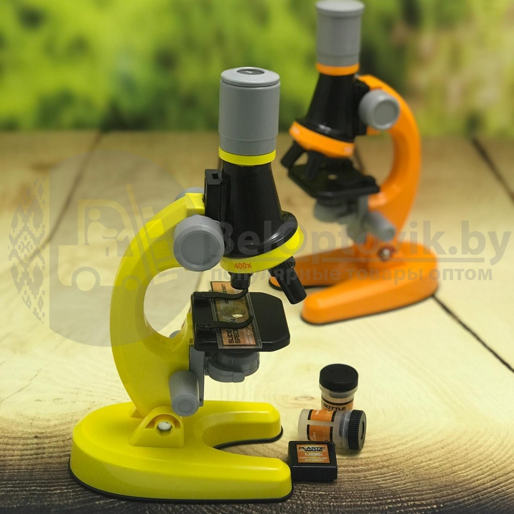 Детский набор Юный биолог Микроскоп Scientific Microscope с приборами для опыта Желтый - фото 10 - id-p146637343