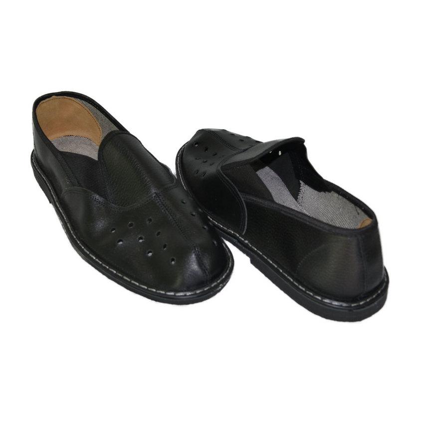 Туфли (чувяки) кожаные, черные с перфорацией - фото 5 - id-p146676393