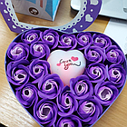 Набор из мыльных роз "Сердечко" со светящимся сердцем внутри, фото 7