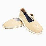 Тапочки (чувяки) кожаные, бежевые (под заказ), фото 3