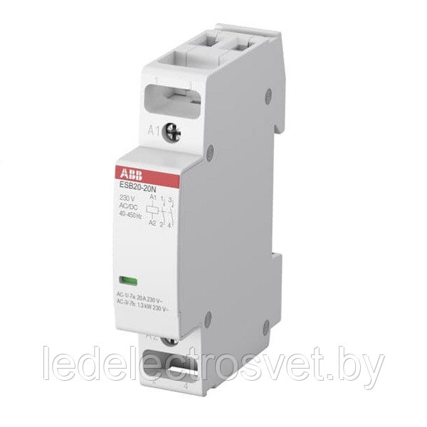 Контактор модульный ESB20-11N-06, 20A, 1NO+1NC, 230VAC/DC, 1M