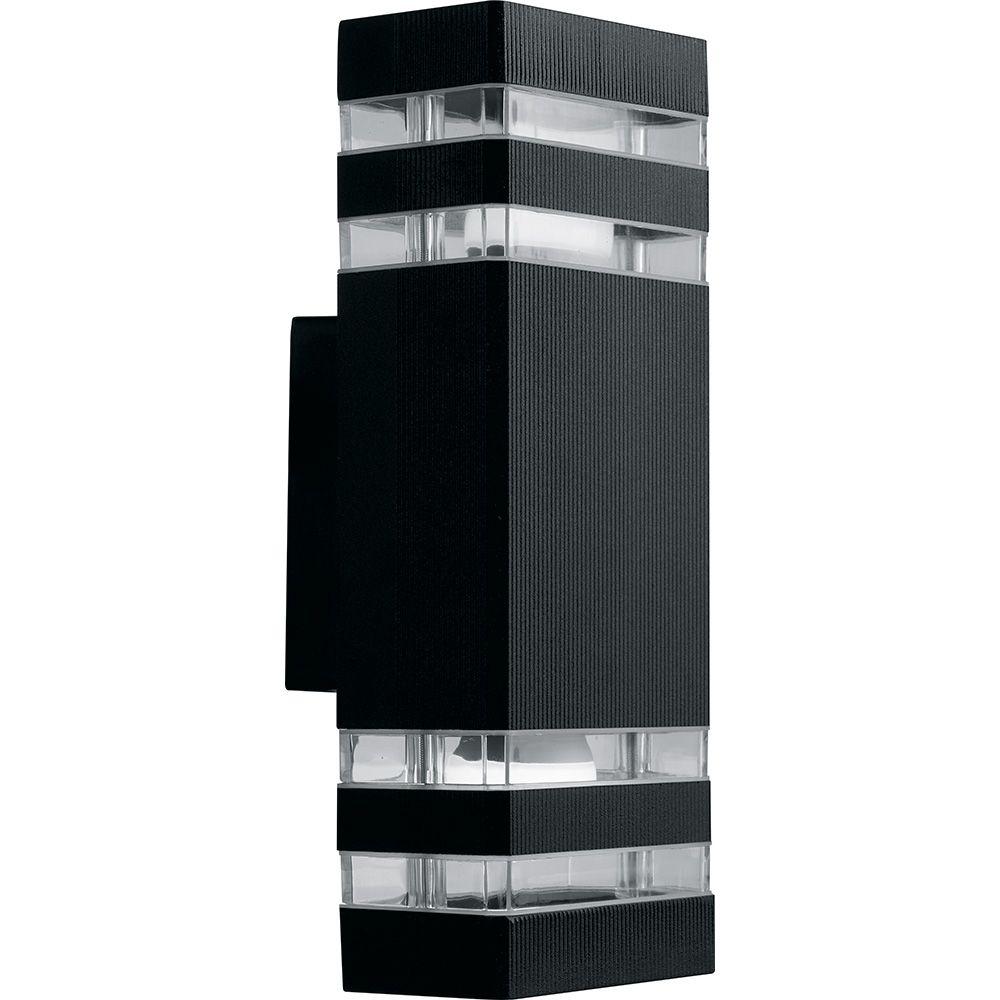 Уличный светильник серия "Сеул" DH0807 Feron 2*60W, 2*E27, 230V, IP54, цвет черный, на стену