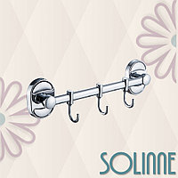 Настенный кронштейн для одежды Solinne Modern 16213,  хром (3 крючка)