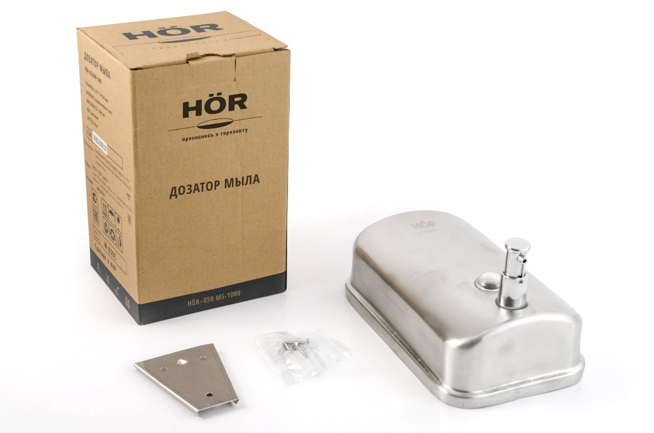 Дозатор для жидкого мыла HOR-950 MS-1000, матовый (1000 мл) - фото 3 - id-p146697214